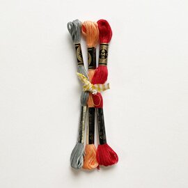 クロヤギシロヤギ｜刺繍糸3色セット[POP]赤いまち針