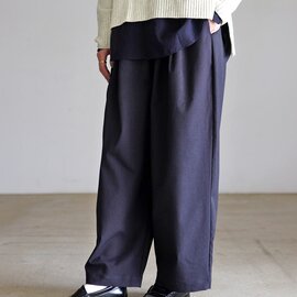 NARU|ツイルストレッチ タックワイドパンツ イージーパンツ ボトムス 673905 ナル