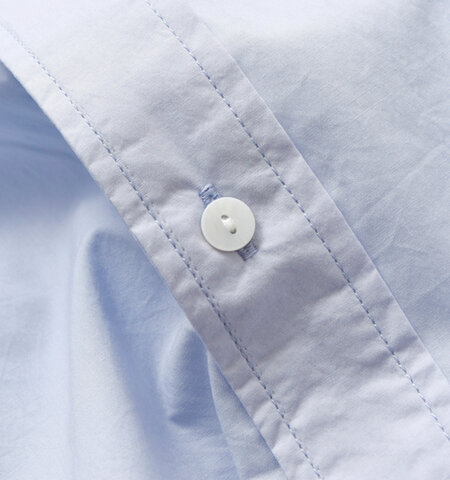kha:ki｜コットン ポプリン 3プラケット バンドカラー シャツ ドレス “3PLACKET SHIRTS DRESS” mil23hop3079-tr