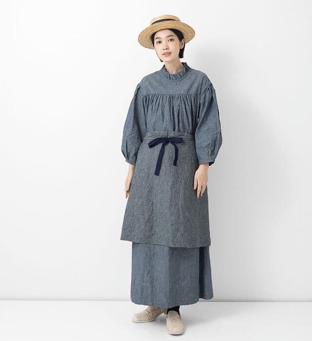 col:CHAMBRAY , model : 162cm