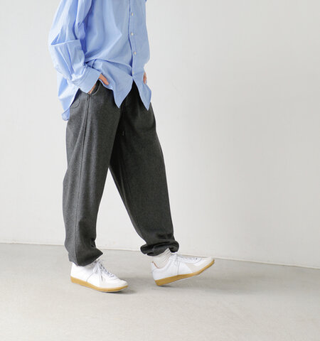 YLEVE|SUPER120s ウール フランネル イージー トラウザー パンツ “SUPER 120s WOOL FLANNEL EASY TR” 168-5240060