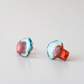 hara glass works｜ガラスのアクセサリー（○□）【ギフト】【ピアス】【イヤリング】