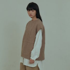YARRA|ケーブルニットベスト YR-214-043