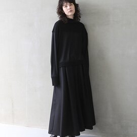 Mochi｜flare wide pants [black・]