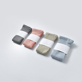 en Lille|ラメ糸 リブ編み ハンドウォーマー “まどろみ” el25203