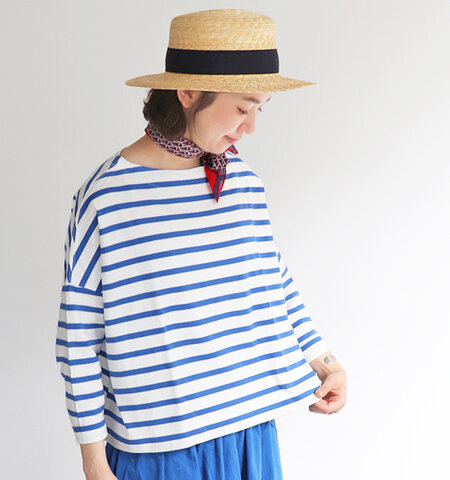 maillot|Border Drop Boat Long Tee ボーダー・ワイドシルエットTee MAC-17229