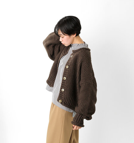 PEINDRE|ローゲージポコポコカーディガン re-1530-tr
