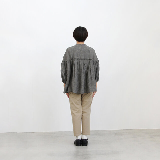 モデル|身長157cm 着用カラー グレー地チェック