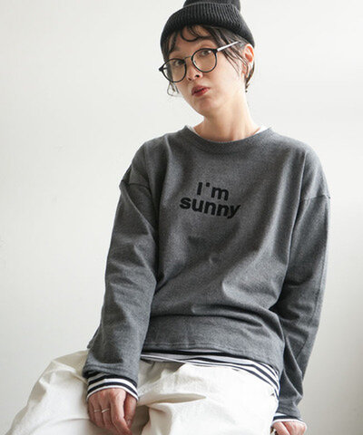 SOLAMONAT|ベーシックプリントスウェット SUNNY(サニー)トップス レディース 長袖 トレーナー sma-pen-rd-sunny