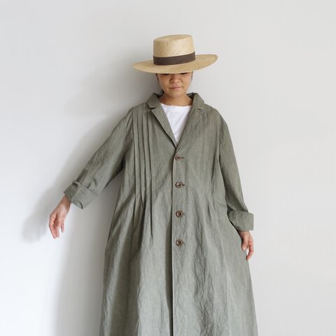 ichi Antiquités｜Cotton Linen Tuck Coat