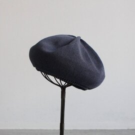 mature ha.｜マチューハ ベレー帽 シルク 帽子 beret top gather big silk grey