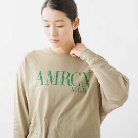 MICA&DEAL｜コットン 天竺 裏起毛 ロゴプリント ロングスリーブ Tシャツ “americana×mica AMRCN” 0123309243o-yo