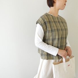 prit|リネンコットンチェック2Wayベスト(81608)