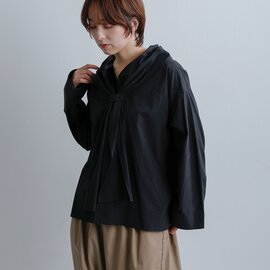 the last flower of the afternoon|コットン タイネック ブラウス 滲むひかり 26f-sh035-po