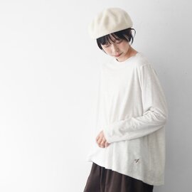 BASCO-nest|アナントップ長袖・B 無地Aライントップス 長袖カットソー ハチドリ刺繍