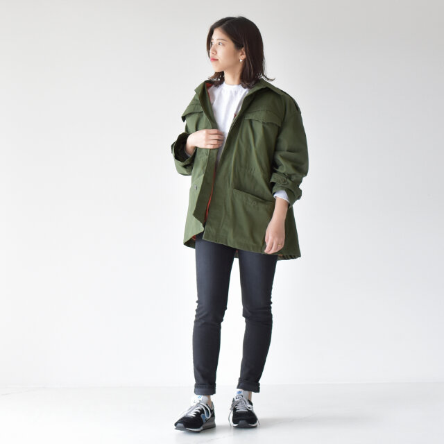 モデル: 157cm /47kg
color:khaki / size:34(S~M)