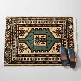 世界に一つだけの手織りのアンティークラグ トライバルラグ トルクメン 89×65cm kurashisha