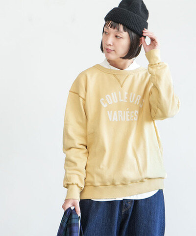 Clip.tab|【30%OFF】30アズマ裏毛カラーptPO プリントプルオーバー 3245c-002