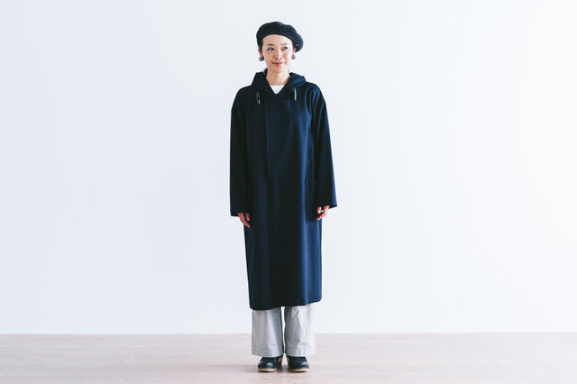 mizuiro ind|フードロングコート
