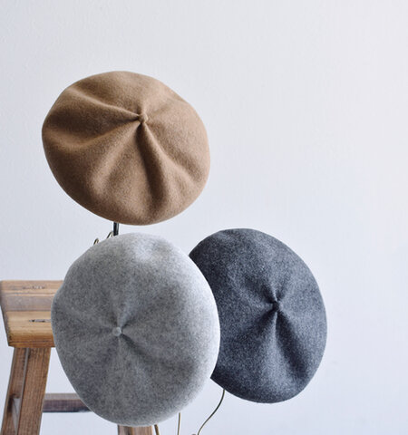 mature ha.|トップギャザービッグウールベレー“beret top gather big” mkf-2001-ma