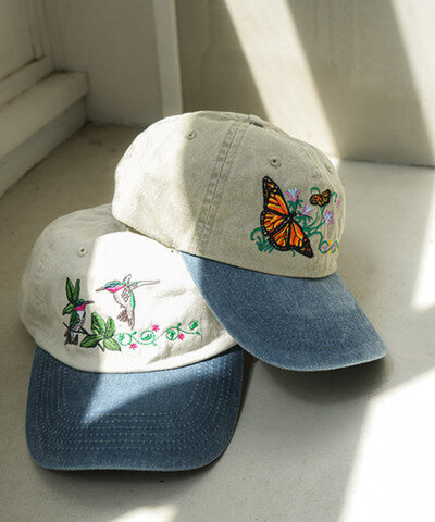 【SALE 30%OFF】FAHRENHEIT | Monarchs / Hummingbirds Embroidery Cap キャップ 帽子
