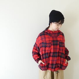 LAITERIE|シャーリング起毛チェックアノラック(LB25314)