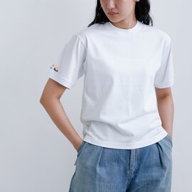 CLOTH ACROSS|コットン 天竺 エッジング加工 刺繍 Tシャツ S/S T OVERTHINK ca26s10