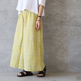 LILOU+LILY|BLOCK PRINT WIDE PANTS ブロックプリントワイドパンツ
