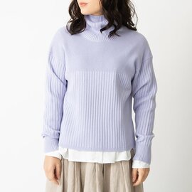 TUTIE.|コットンウールニットワイドリブタートルネックプルオーバー セーター PRE SALE