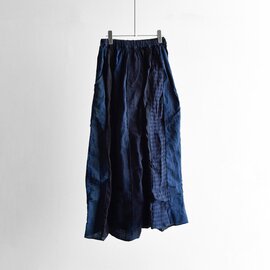 ARTE POVERA｜リネン ミックス 製品染め パッチワーク スカート 23su61-kk