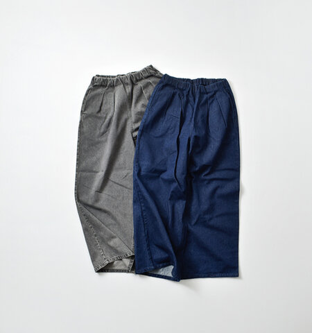 MARECHAL TERRE|コットン タック デニム ワイドパンツ zmt255pt510-kk