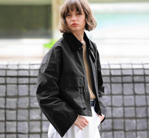 SACRA|SACRA サクラ 125502031 フィールドジャケット WAXED HIGH DENSITY CLOTH SHORT JACKET