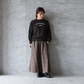 nachukara｜コットンツイード　フレアギャザースカート