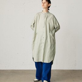MidiUmi｜cotton linen work shirt one-piece