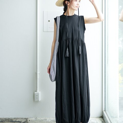 SOLAMONAT|ジェラート天竺 バルーンタンクワンピース SMA-JT-BLOP