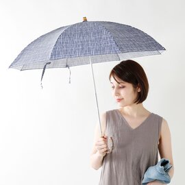 Bon Bon Store｜晴雨兼用 防水＆UV撥水加工 ドローイングチェック折りたたみ傘 日傘 bon-22006-tr 