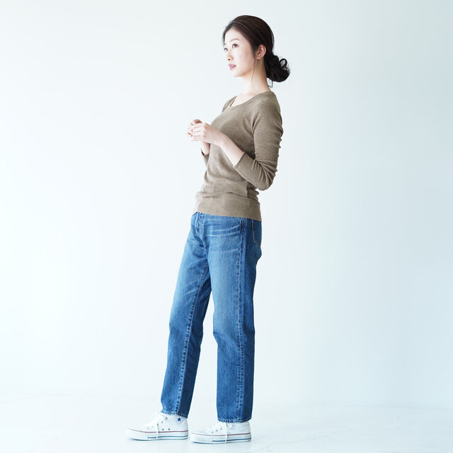 モデル:166cm / 47kg
color : mole brown/ size : free