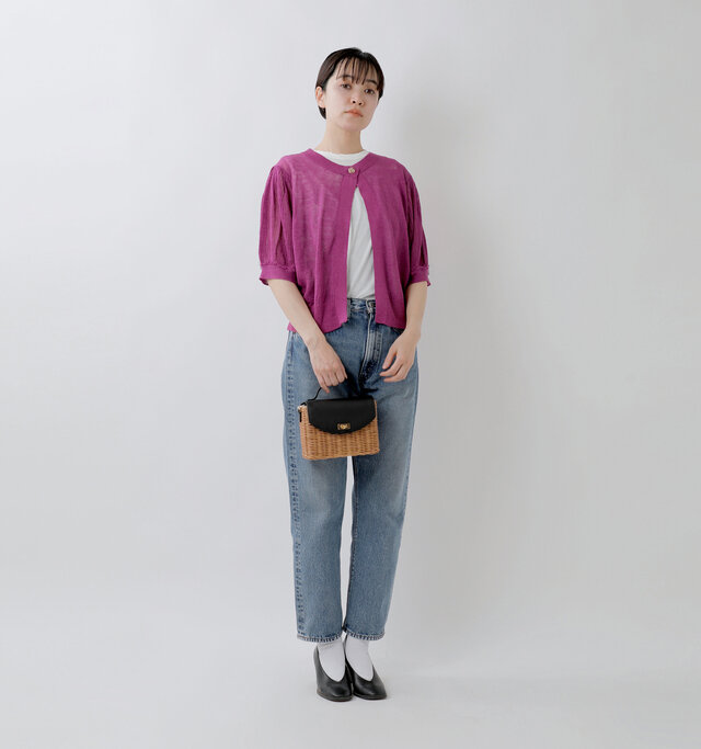 model saku：163cm / 43kg 
color : purple / size : F