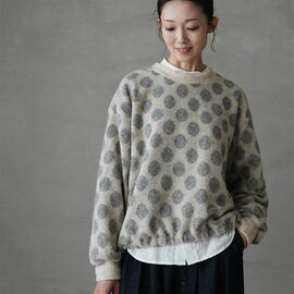prit|ウールパイルドットジャガード 裾ゴムプルオーバー p90606