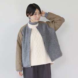 nachukara|中綿とボアのコンビブルゾン