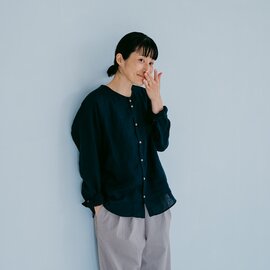 MUYA｜リネン ナードシャツ スタンドカラー/2color/No.2400