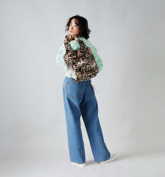 model saku：163cm / 43kg 
color : leopard / size : one