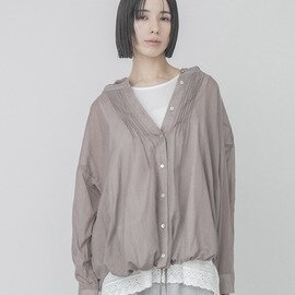 T.Tutie.|コットンピンストライプパーカー/トップス・ブラウス・シアー・パーカー・ストライプ