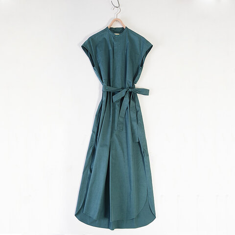 unfil|cotton-twill sleeveless shirt dress コットンツイルノースリーブシャツドレスワンピース・ONSP-UW132 アンフィル