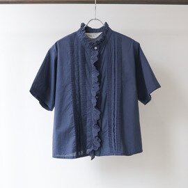 MidiUmi|pin tuck lace shirt S/S