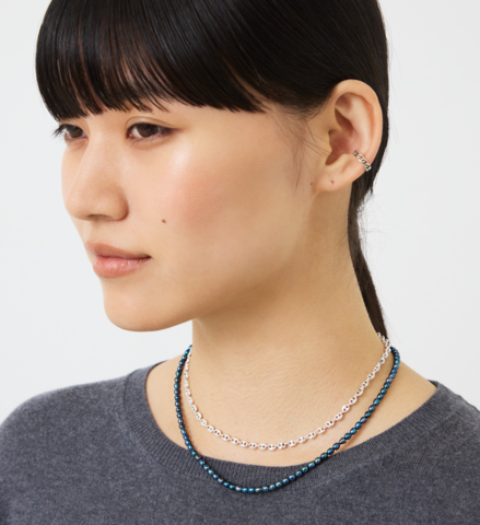 quip queint｜gray pearl necklace　シルバー925　ネックレス　淡水パール