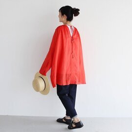 unfil｜tumbled ramie voile smock blouse