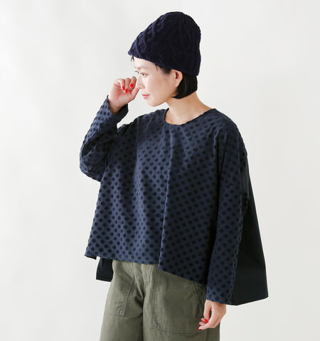 DIARIES|ポルカドットベロアワイドプルオーバーカットソー ka51822-mt