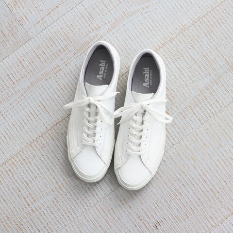 ASAHI｜BELTED LOW LEATHER - WHITE