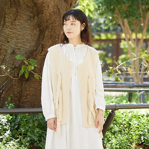TUTIE.|【rikoさんコラボ】コットンスラブニットベスト